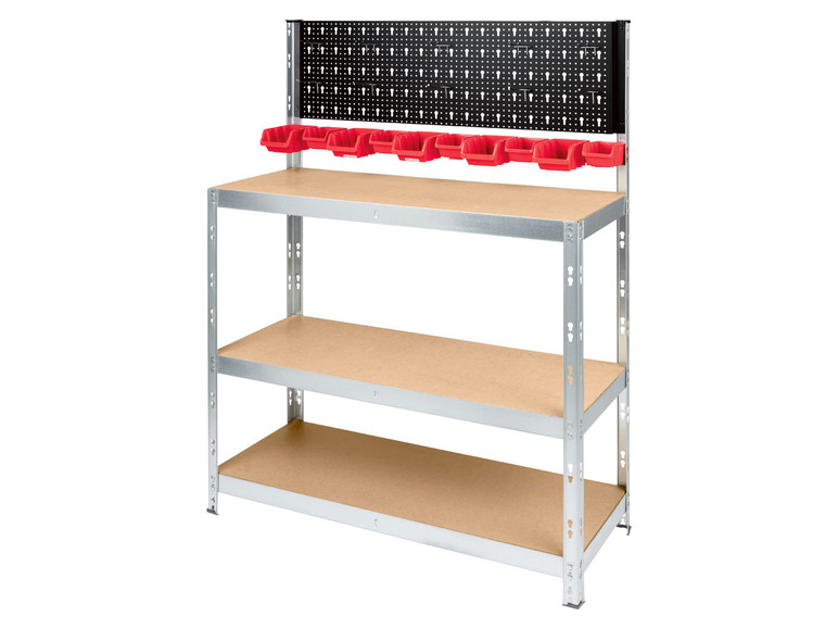 PARKSIDE® Schwerlastregal mit Werkzeugwand, 136 x 100 x 40 cm  PARKSIDE® Schwerlastregal mit Werkzeugwand, 136 x 100 x 40 cm