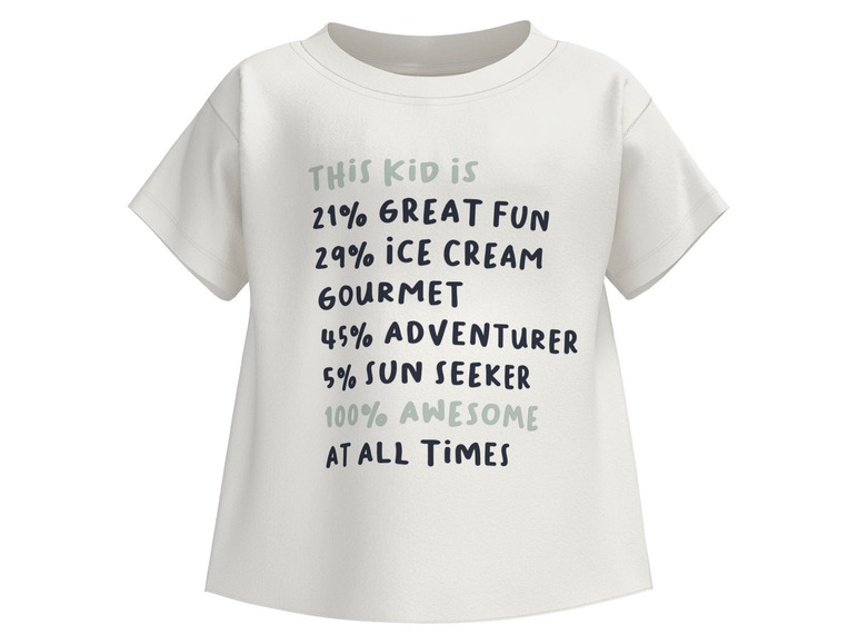 lupilu® Kleinkinder / Kinder T-Shirt, 2 Stück, aus reiner Bio-Baumwolle