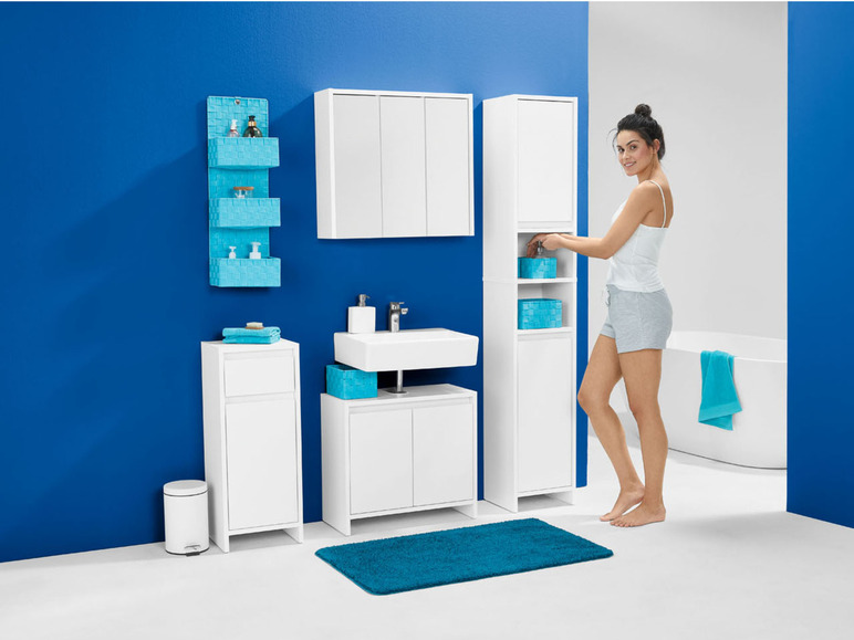 LIVARNO home Waschbeckenunterschrank »Oslo«, mit Siphonausschnitt, mattweiß