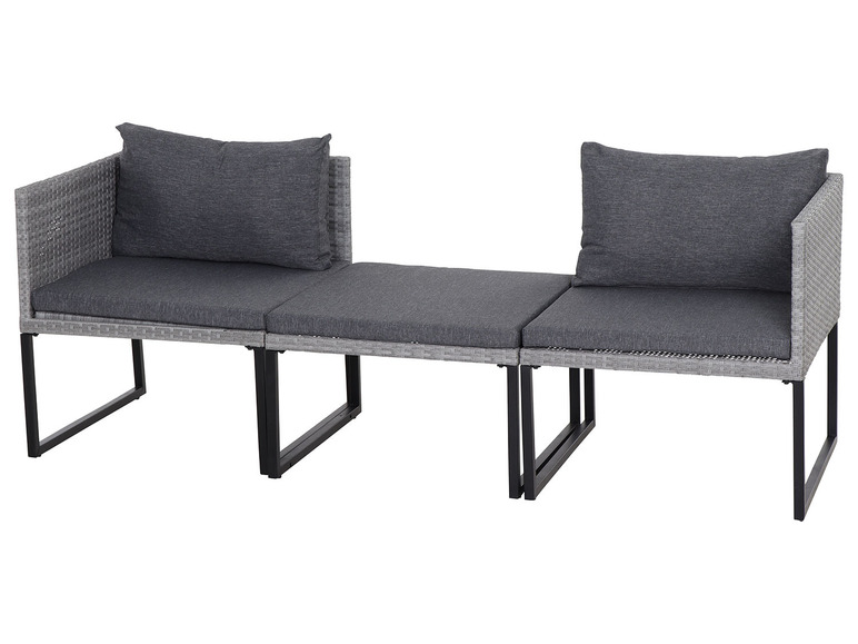 Gardamo Lounge Set »Malaga« 3-teilig, grau