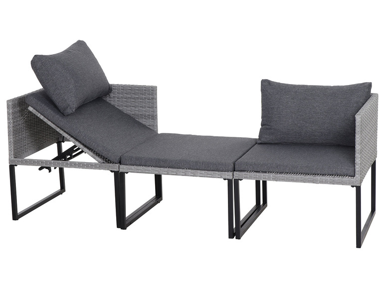 Gardamo Lounge Set »Malaga« 3-teilig, grau