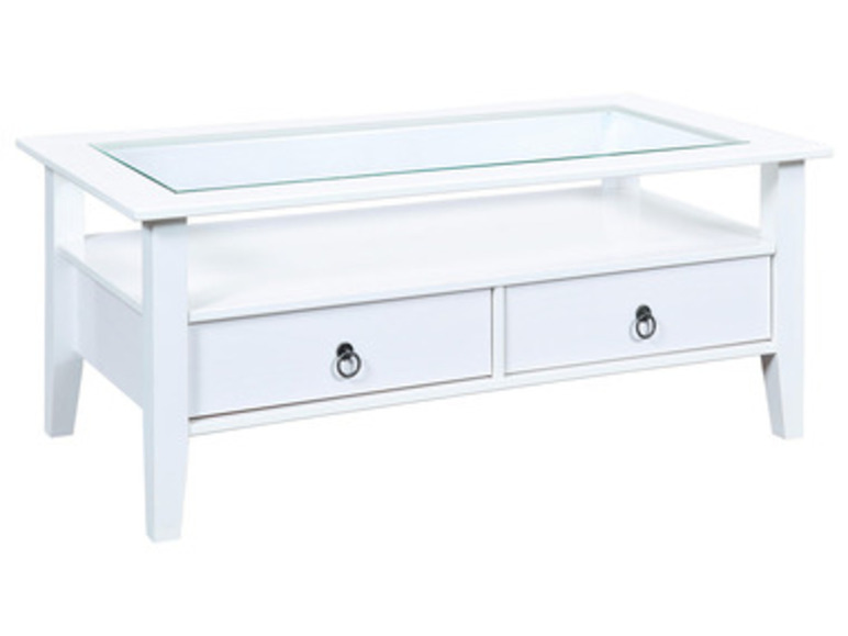 Inter Link Couchtisch mit Sicherheitsglas und Schubladen
