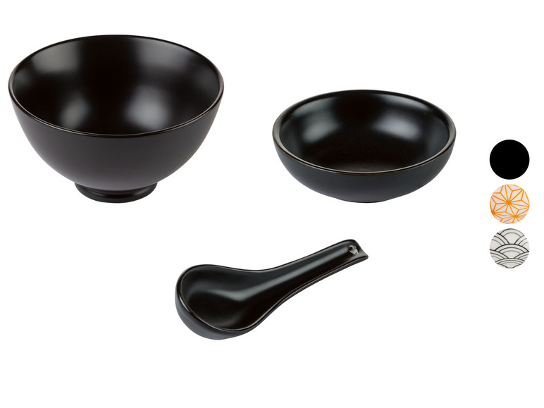 ERNESTO® Schüsseln/ Dipschälchen/ Porzellanlöffel, Porzellan ERNESTO® Schüsseln/ Dipschälchen/ Porzellanlöffel, Porzellan