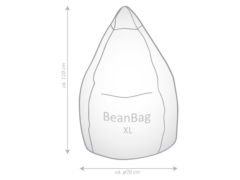 SITTING POINT Bean Bag Fußball/Kicker in klassischer Tropfenform