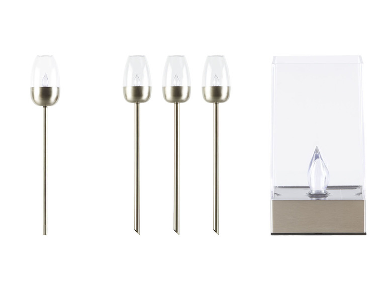 LIVARNO home LED-Solarfackel, mit realistischem Flackereffekt