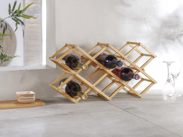 LIVARNO home Weinregal, aus Bambus, waagerechte Lagerung
