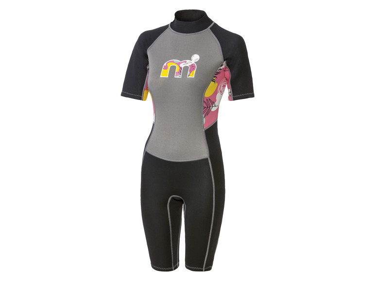 Mistral Damen Neopren-Shorty mit Reißverschluss am Rücken, grau/schwarz