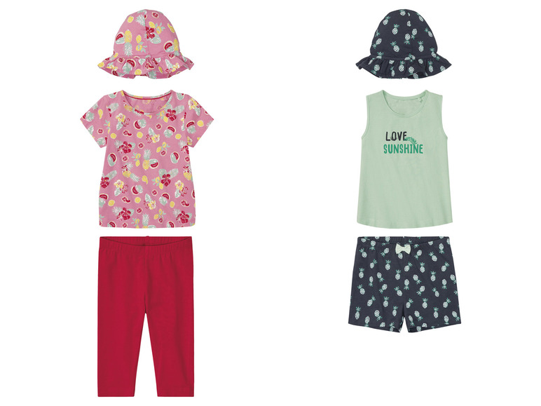 lupilu® Kleinkinder Set, 3-teilig, mit Hut