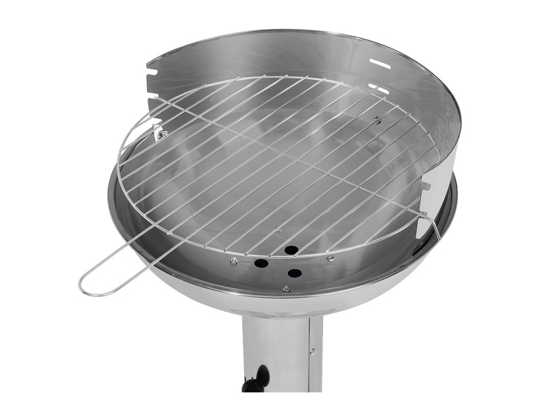 GRILLMEISTER Holzkohle Säulengrill, Edelstahl
