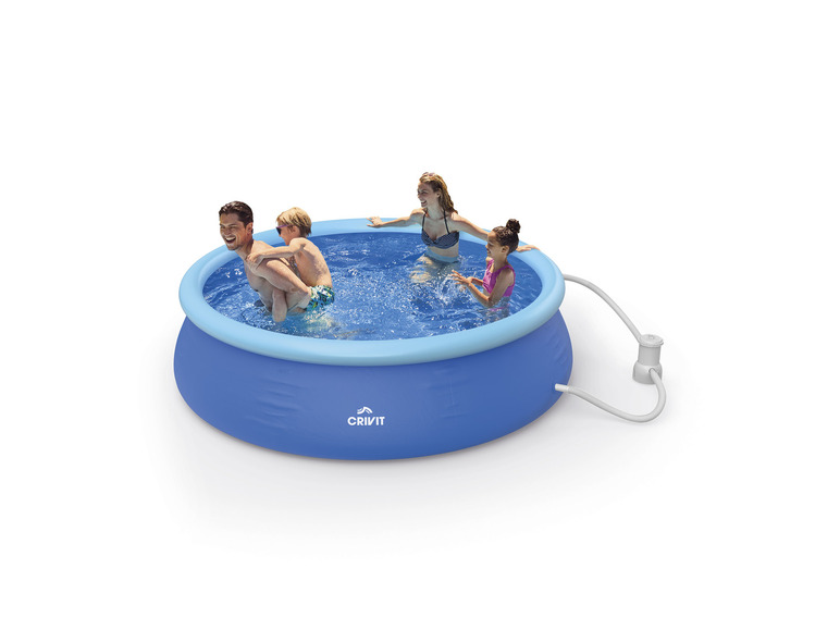 CRIVIT Quick-up-Pool, Ø 240 x H 63 cm, inkl. Filterpumpe