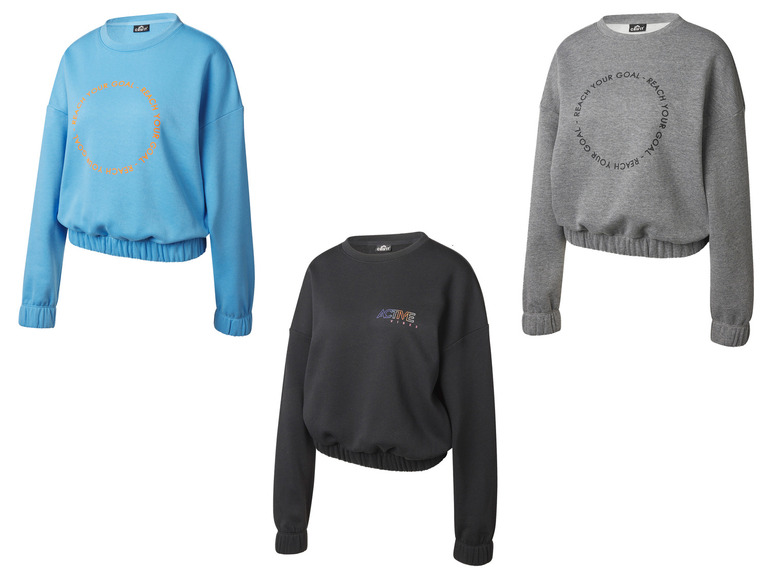 CRIVIT Damen Sweatpullover, modisch kurz geschnitten