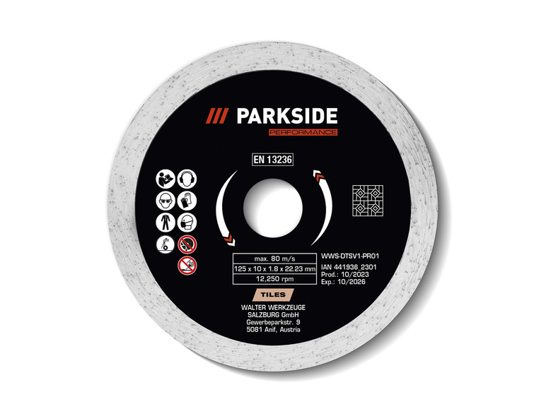 PARKSIDE PERFORMANCE® Diamant-Trennscheibe, Ø 125 mm