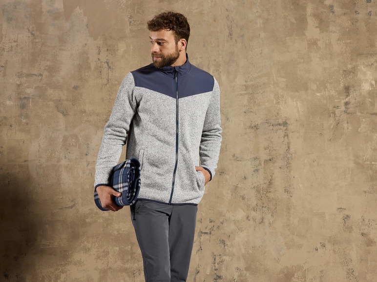 CRIVIT Herren Fleecejacke mit Stehkragen