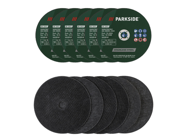 PARKSIDE® Trennscheiben-Set, für Metalltrennschneider, Ø 180 mm