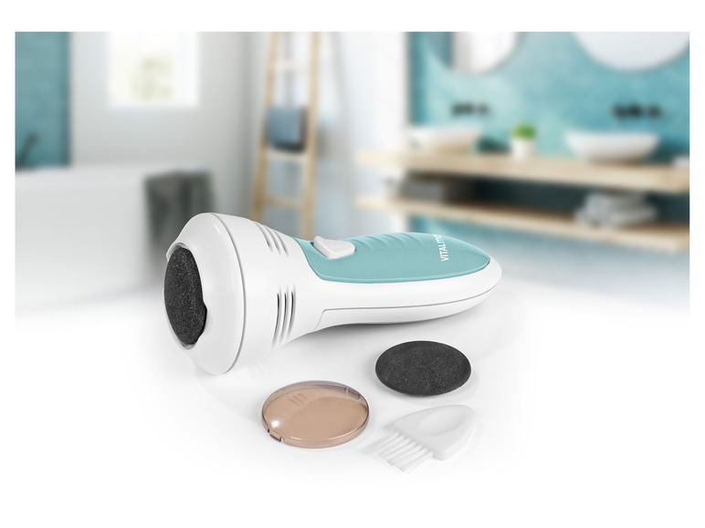 VitalMaxx Hornhautentferner, 6 V, mit Saugfunktion und 2 Aufsätzenmit Saugfunktion