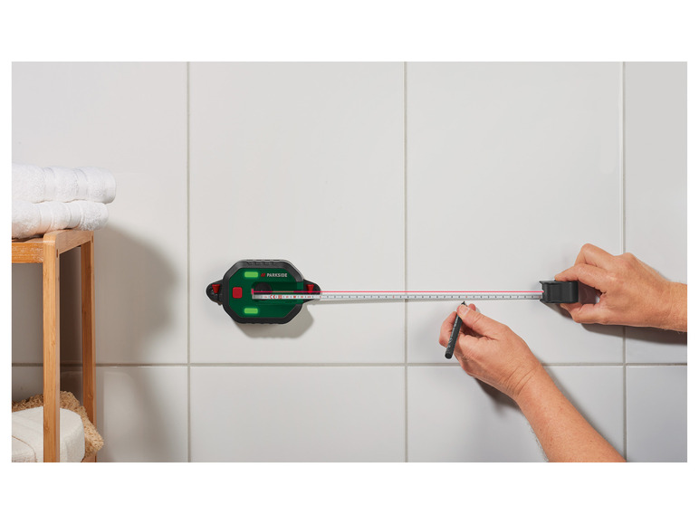 PARKSIDE® Laser-Wasserwaage mit Maßband »PLLM 10 A1«, zur präzisen Ausrichtung