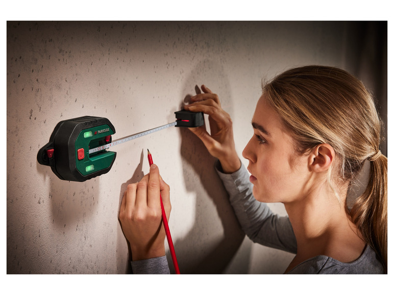 PARKSIDE® Laser-Wasserwaage mit Maßband »PLLM 10 A1«, zur präzisen Ausrichtung