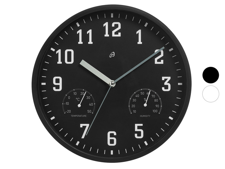 AURIOL® Wanduhr mit Thermo- und Hygrometer