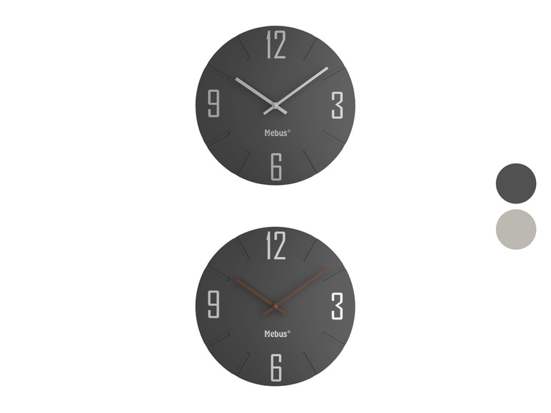MEBUS Quarzwanduhr, mit Sweep Movement