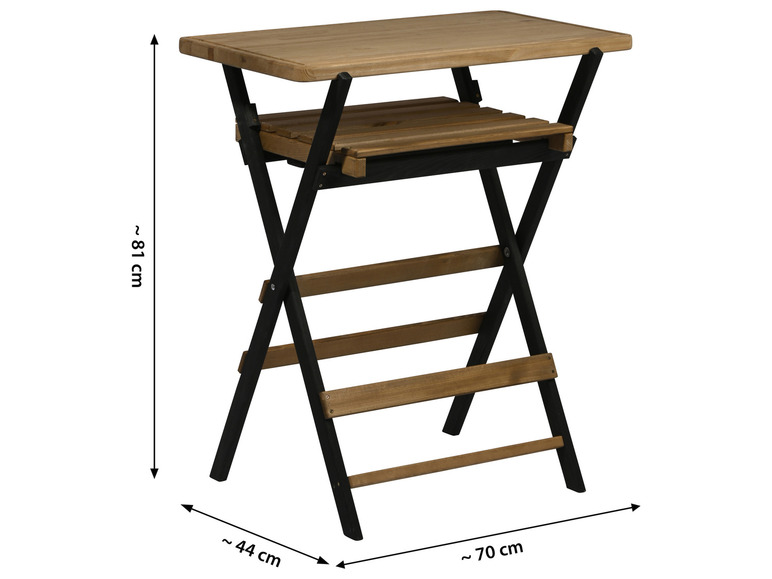 dobar Klappbarer Multifunktionstisch, aus Holz, L 70 x B 44 x H 81 cm