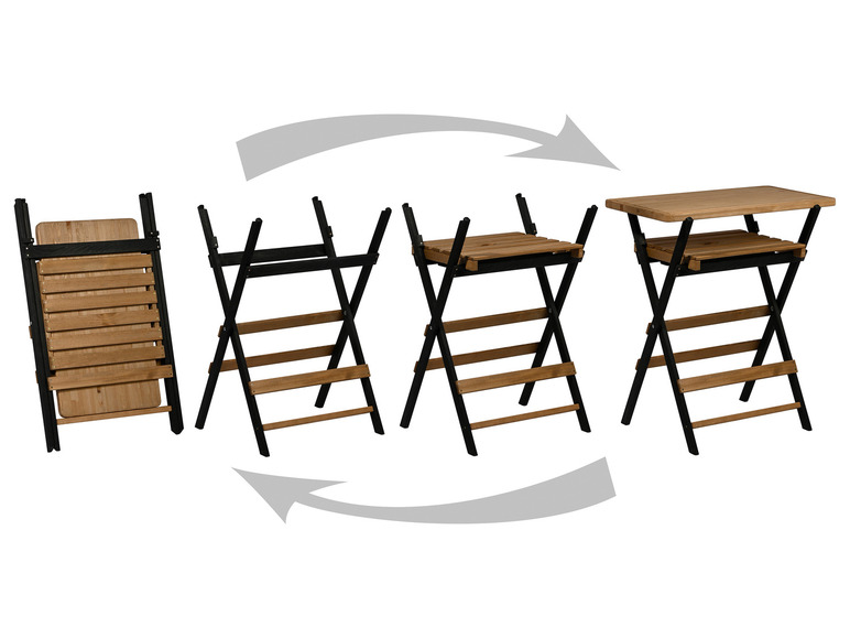 dobar Klappbarer Multifunktionstisch, aus Holz, L 70 x B 44 x H 81 cm