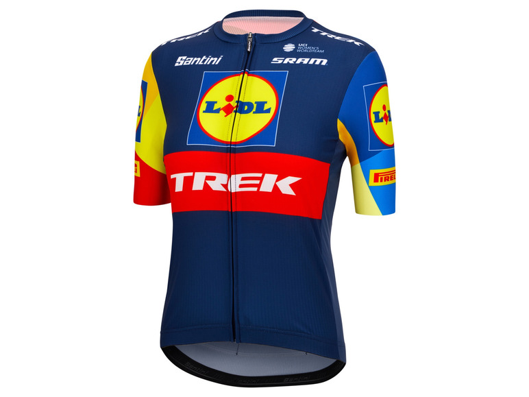 Santini Damen Kurzarmtrikot »Team Lidl-Trek 2024«, mit roh geschnittenen Ärmeln