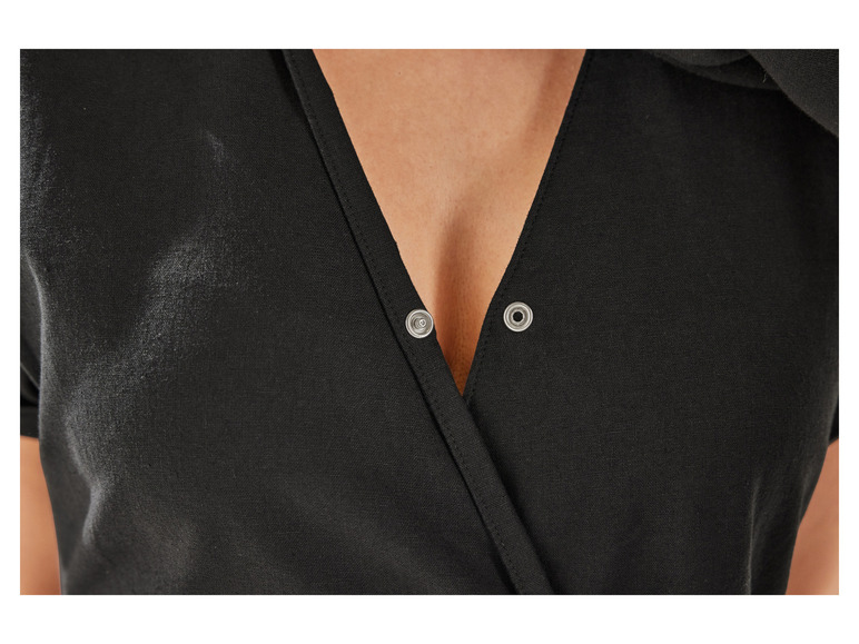 esmara® Damen Kleid, aus Leinen und Baumwolle