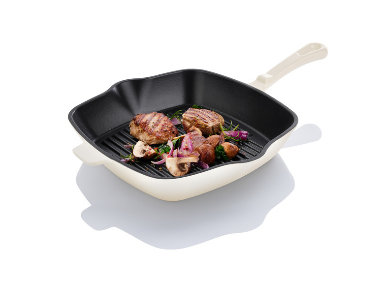 LIVARNO home Gusseisen-Grillpfanne, mit beidseitigem Ausgießer