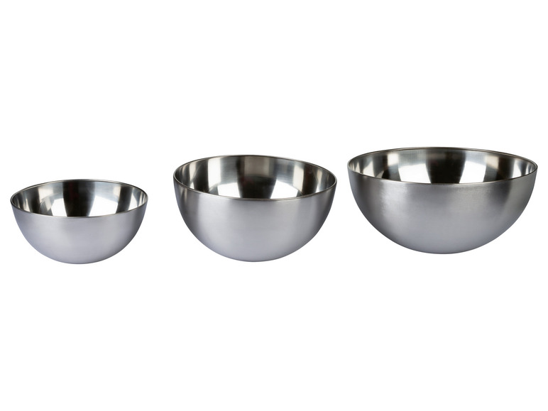 LIVARNO home Edelstahl-Schüssel-Set, 3-teilig