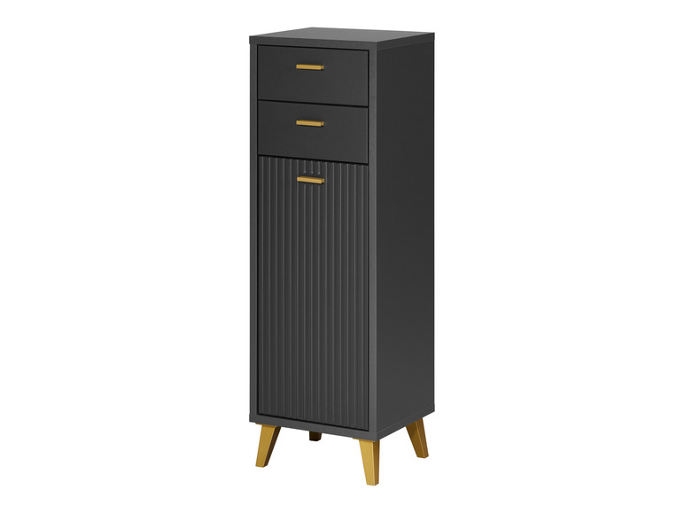 LIVARNO home Bad-Seitenschrank, mit Wellenoptik