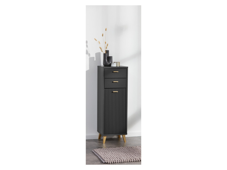 LIVARNO home Bad-Seitenschrank, mit Wellenoptik