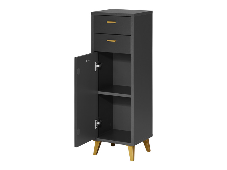 LIVARNO home Bad-Seitenschrank, mit Wellenoptik