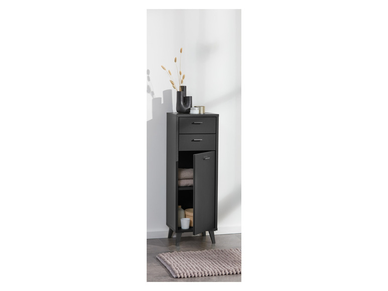 LIVARNO home Bad-Seitenschrank, mit Wellenoptik