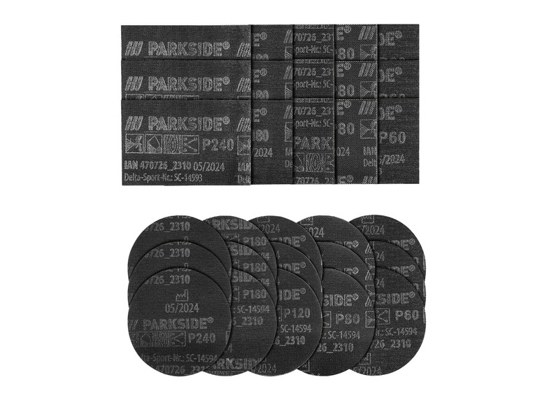 PARKSIDE PERFORMANCE® Schleifgitter-Set, für Holz, Spachtel, Lack, Kunststoff und Metall