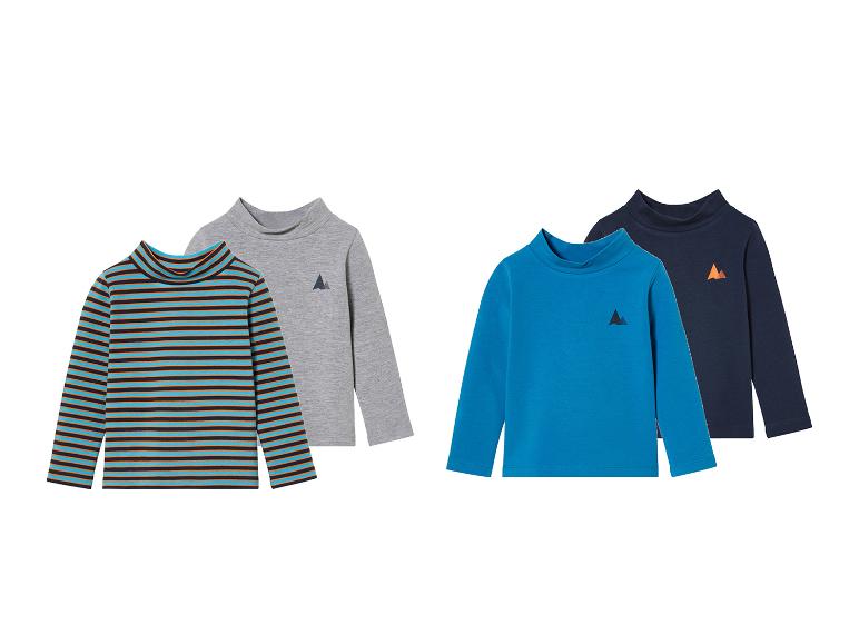 lupilu® Baby Kleinkinder Thermo-Langarmshirts, 2 Stück, mit Bio-Baumwolle