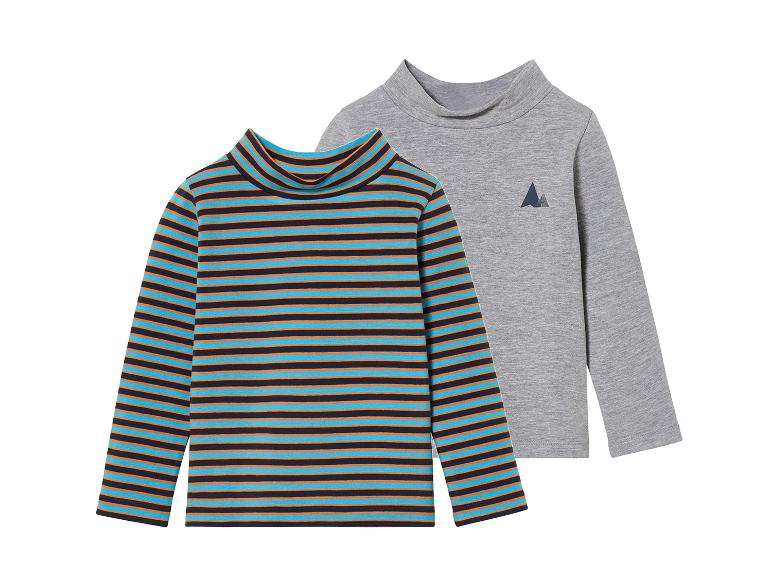 lupilu® Baby Kleinkinder Thermo-Langarmshirts, 2 Stück, mit Bio-Baumwolle
