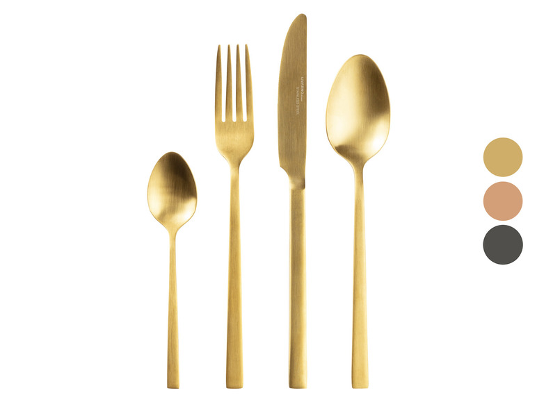 LIVARNO home Edelstahl-Besteck-Set, 16-teilig