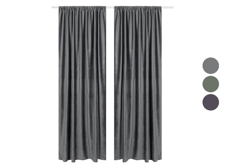 LIVARNO home Vorhang Samt, 135 x 254 cm  LIVARNO home Vorhang Samt, 135 x 254 cm