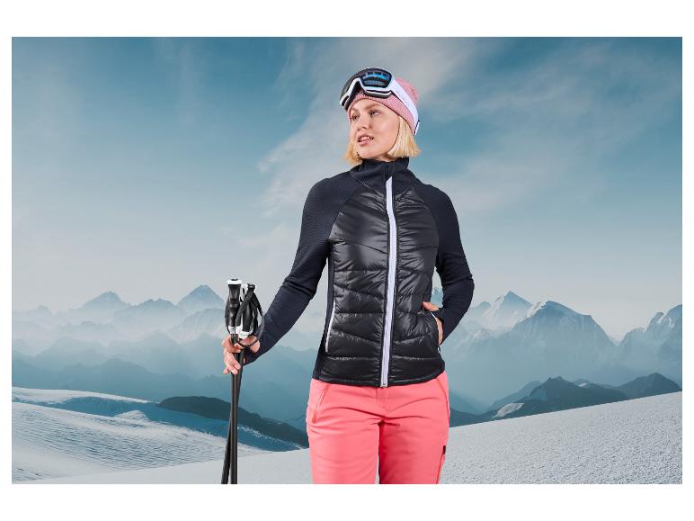 CRIVIT Damen Jacke, vorderer Teil aus gestepptem Material