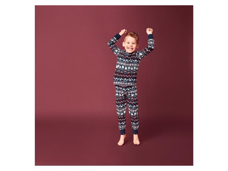 lupilu® Kinder Pyjama, mit Weihnachtsdesign