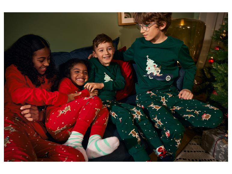 lupilu® Kinder Pyjama, mit Weihnachtsdesign