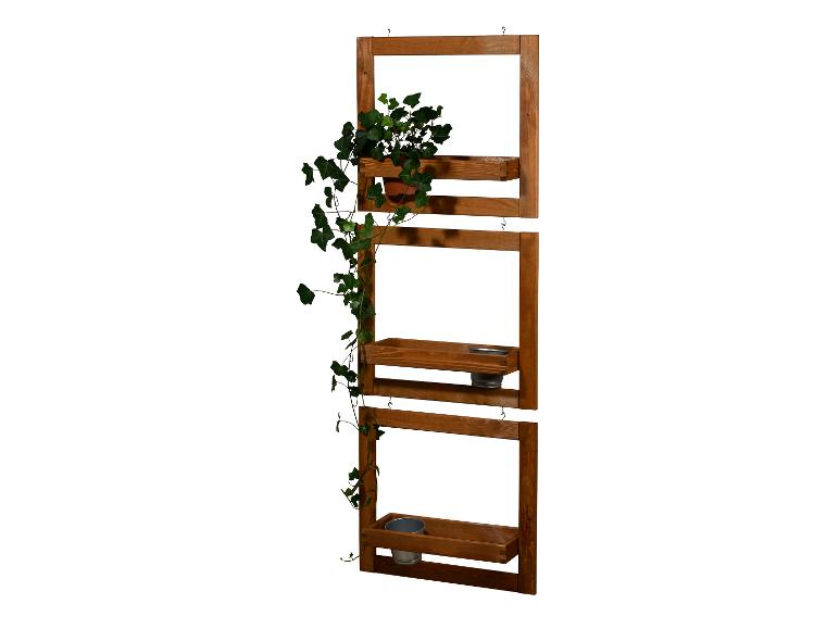 dobar Pflanztreppe Set zum Hängen inkl. Zinktöpfe, braun