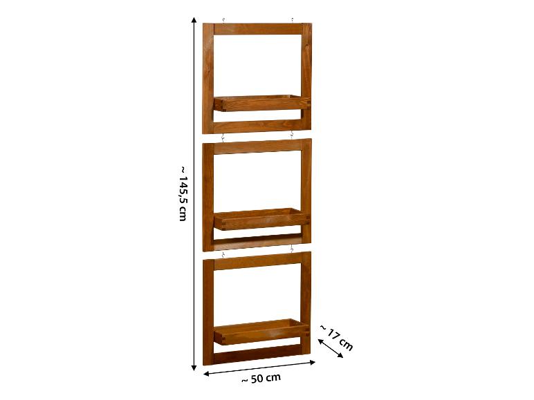 dobar Pflanztreppe Set zum Hängen inkl. Zinktöpfe, braun