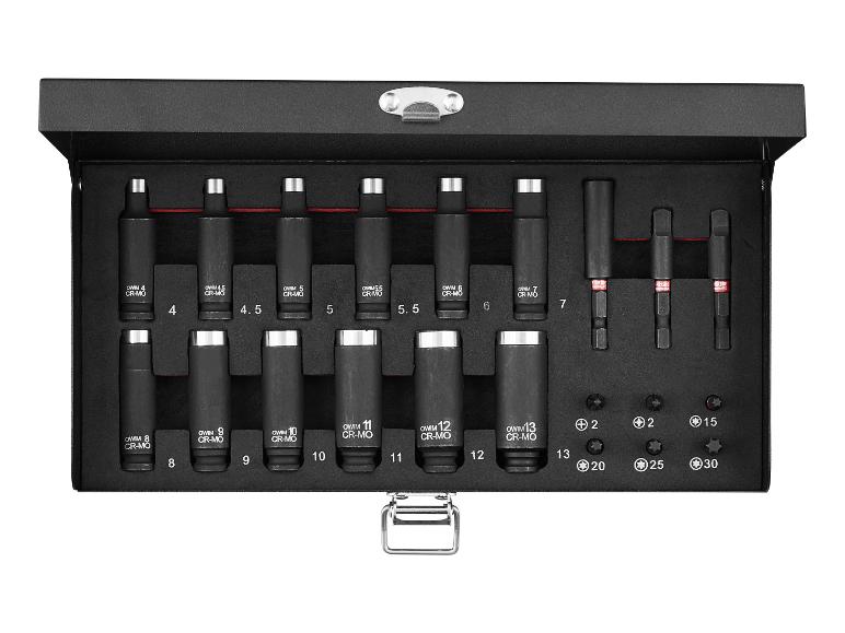 PARKSIDE PERFORMANCE® ¼ Zoll Schlagnuss-Set, für Elektro- und Handwerkzeuge