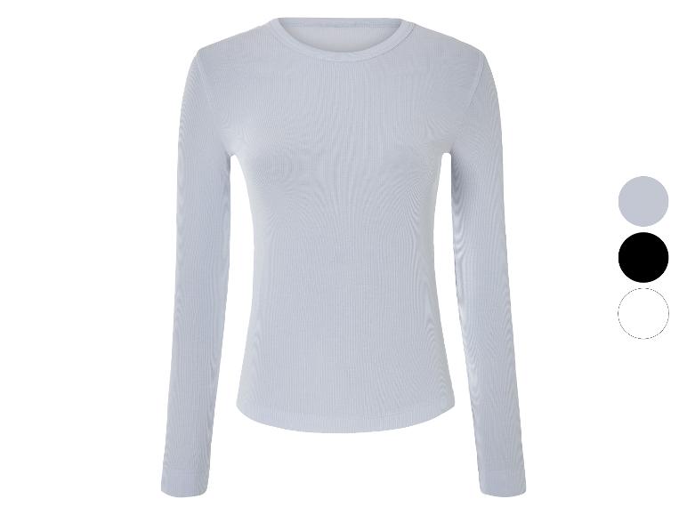 esmara® Damen Langarmshirt in modischer Ripp-Qualität esmara® Damen Langarmshirt in modischer Ripp-Qualität