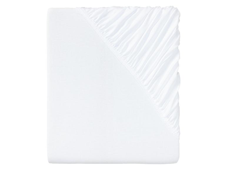 LIVARNO home Jersey Spannbettlaken, aus reiner Baumwolle, 90-100 x 200 cm