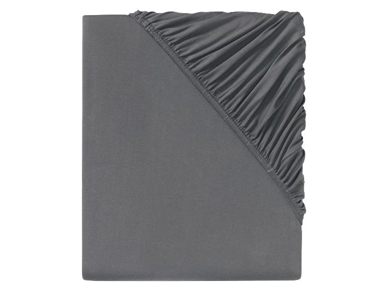 LIVARNO home Jersey Spannbettlaken, aus reiner Baumwolle, 90-100 x 200 cm