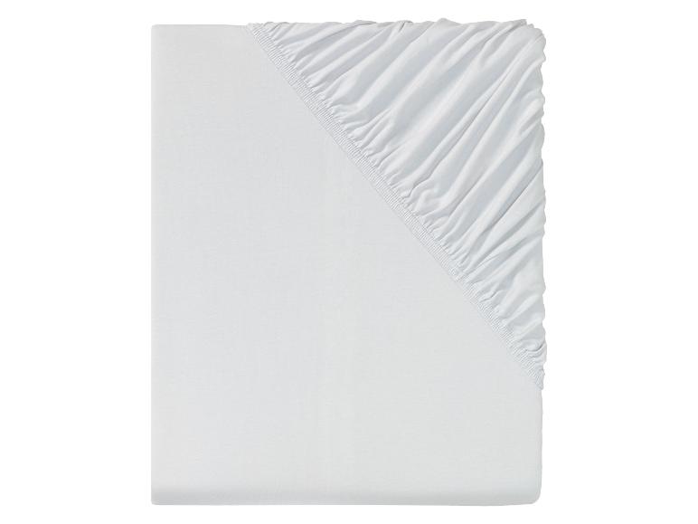 LIVARNO home Jersey Spannbettlaken, aus reiner Baumwolle, 90-100 x 200 cm
