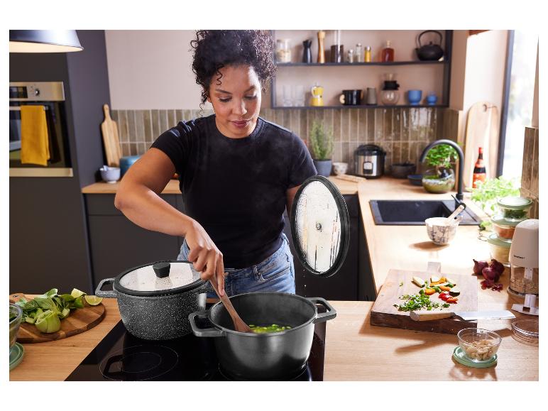 LIVARNO home Aluguss-Kochtopf, mit innerer Literskala, Ø 24 cm