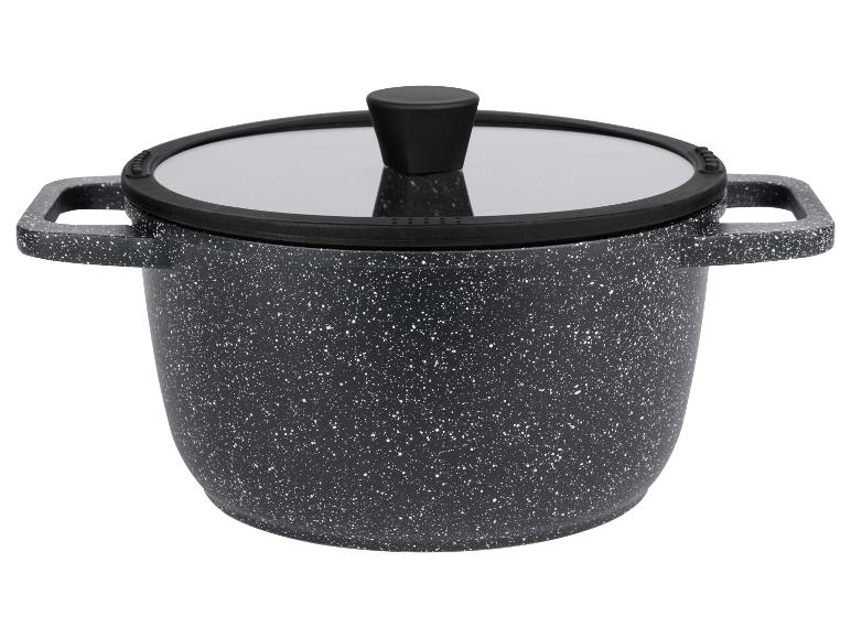 LIVARNO home Aluguss-Kochtopf, mit innerer Literskala, Ø 24 cm